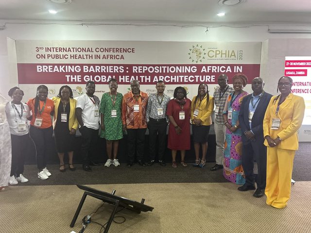 Olivia Otieno with fellow participants at the 3rd International Conference on Public Health in Africa in Lusaka, Zambia
